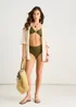 Gini London Beige Edge To Edge Knit Cardigan With Pockets - L/XL Image 1