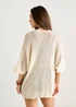 Gini London Beige Edge To Edge Knit Cardigan With Pockets - L/XL Image 2