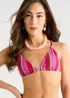 Gini London Multi Color Stripe Triangle Bikini Top - 12 Image 3