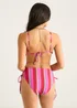 Gini London Multi Color Stripe Triangle Bikini Top - 12 Image 2