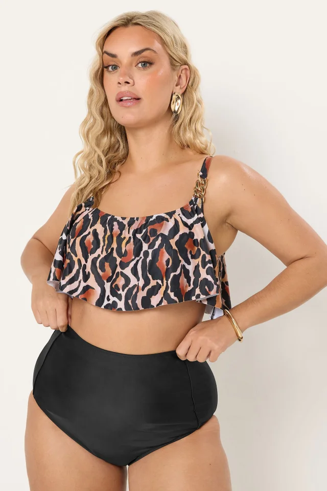 Yours Black Super High Waisted Tummy Control Bikini Briefs