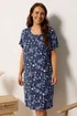Yours Blue Celestial Placket Nightdress - 34-36 Image 1