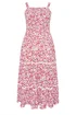Yours Curve Pink Shirred Floral Placket Dress - 26-28 Image 5