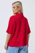 Yours Limited Curve Red Crochet Shirt - 14-16 Image 4