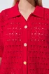 Yours Limited Curve Red Crochet Shirt - 14-16 Image 5