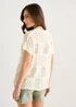 Gini London Beige Crochet Button Front Cardigan - L/XL Image 2