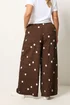 Yours Curve Chocolate Brown Polka Dot Trousers - 22-24 Image 3