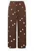 Yours Curve Chocolate Brown Polka Dot Trousers - 22-24 Image 5