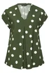 Yours Curve Khaki Green Polka Dot Grown On T-Shirt - 26-28 Image 5