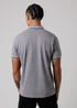Firetrap Dark Grey Regular Fit Cotton Button Polo Shirt With Stripe Detail - XL Image 2