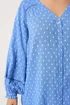 Yours Curve Blue Dobby Long Sleeve Top - 18 Image 5