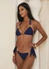 Moda Minx Iconic Isle Navy Atka Triangle Bikini Top - XL Image 4