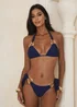 Moda Minx Iconic Isle Navy Atka Triangle Bikini Top - XL Image 1