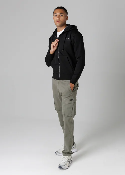 Firetrap Khaki Cotton Stretch Utility Cargo Trousers With Oversized Pockets - 34/L32 Image 4