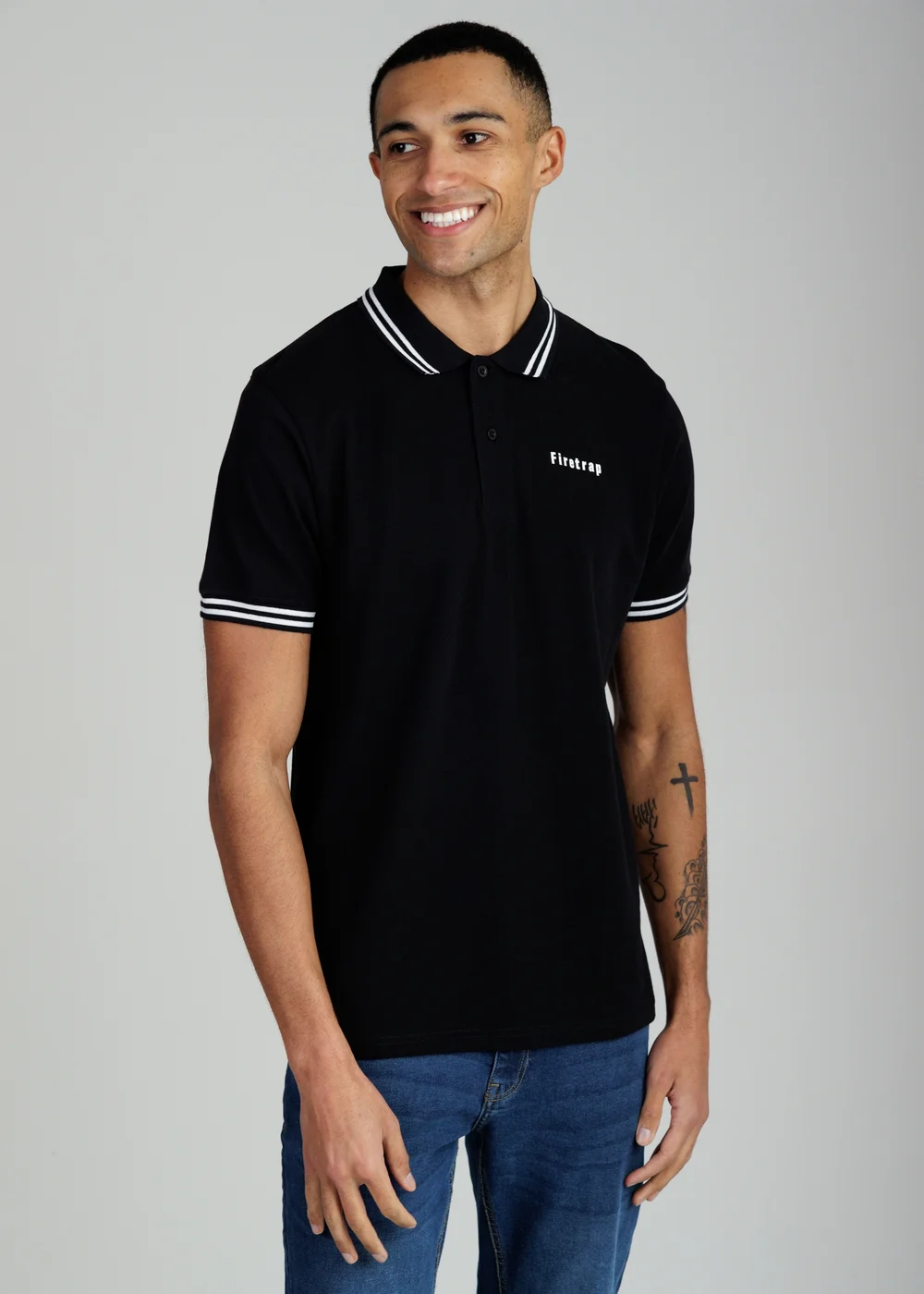 Firetrap Multi 3 Pack Regular Fit Cotton Stripe Polos - XL Image 2