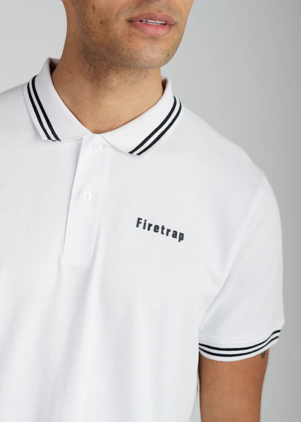 Firetrap Multi 3 Pack Regular Fit Cotton Stripe Polos - XL Image 3