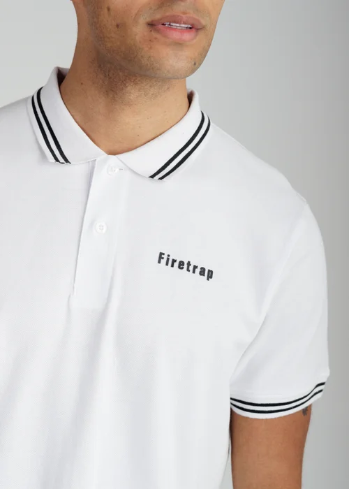 Firetrap Multi 3 Pack Regular Fit Cotton Stripe Polos - XL Image 3