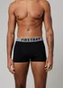Firetrap Black 3 Pack Cotton Stretch Boxers With Logo Waistband - 2XL Image 3