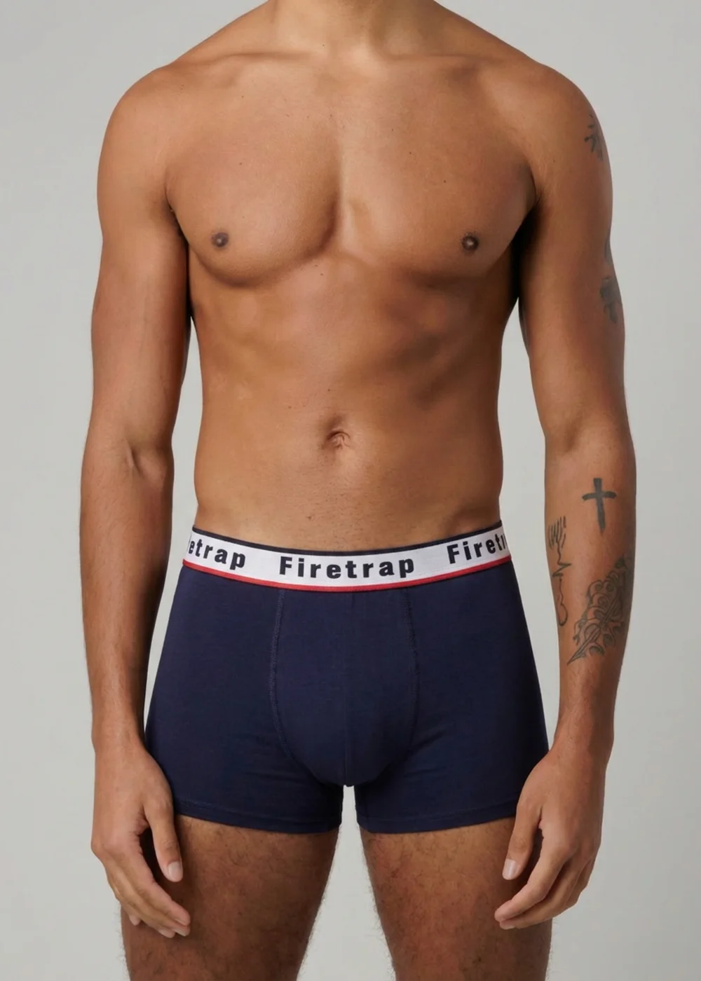 Firetrap Multi 3 Pack Cotton Stretch Boxers With Logo Waistband - L Image 2