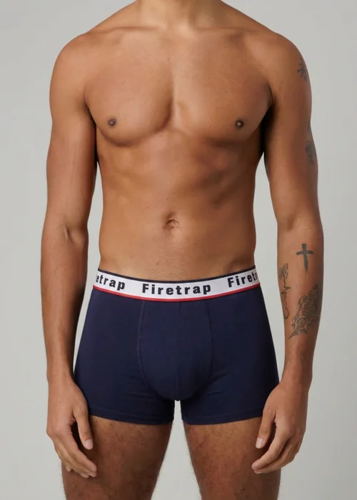 Firetrap Multi 3 Pack Cotton Stretch Boxers With Logo Waistband - L Image 2