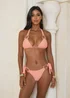Moda Minx Iconic Isle Peach Atka Triangle Bikini Top - XS Image 1