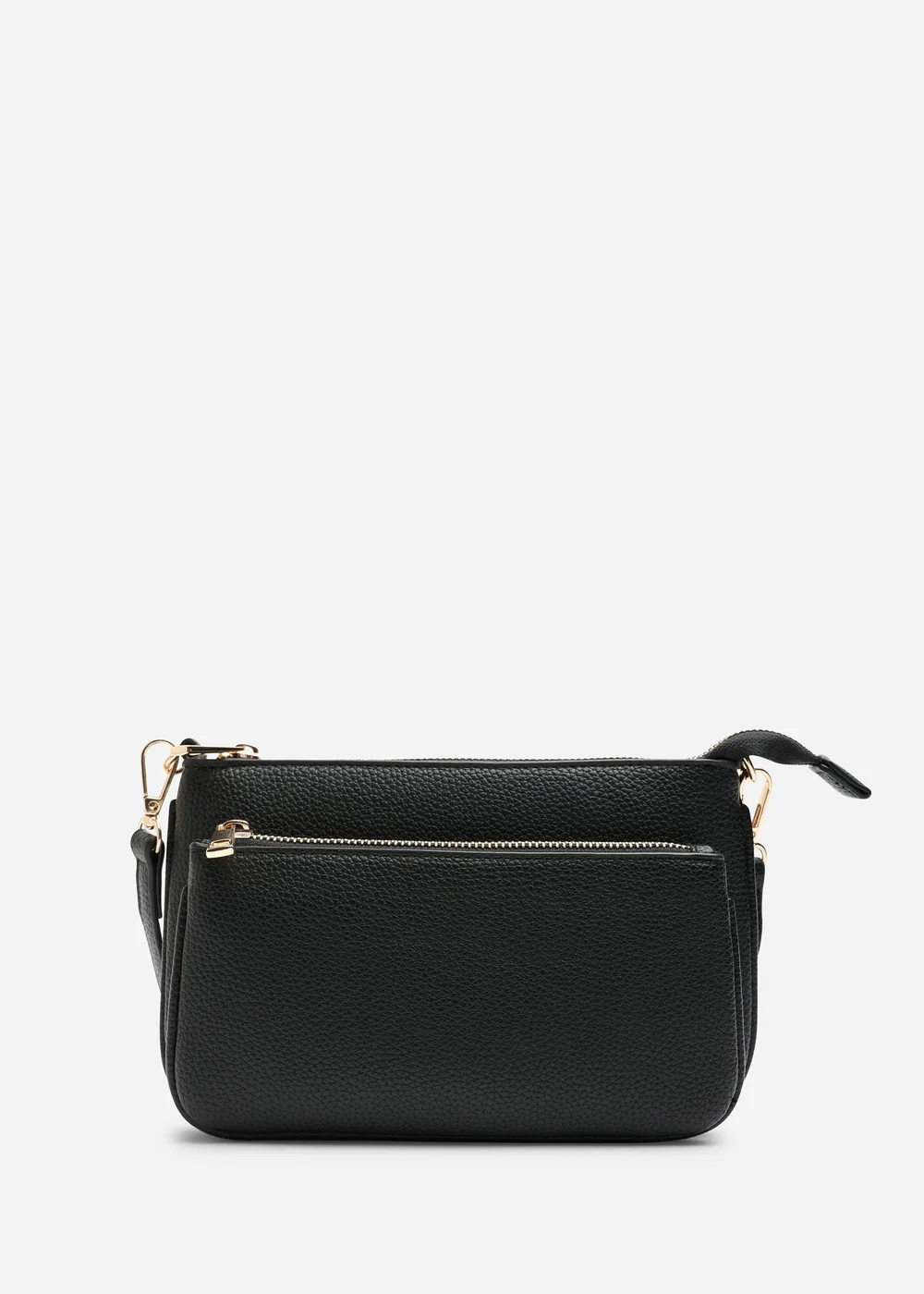 Where's That From Black Elani Small Double Zip Cross Body Bag - One Size Image 2