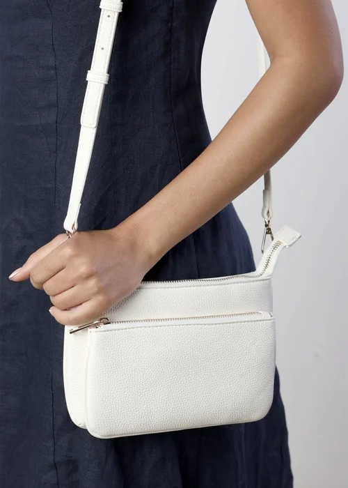 Where's That From Cream Elani Small Double Zip Cross Body Bag - One Size Image 2
