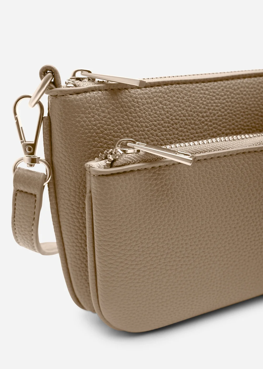 Where's That From Tan Elani Small Double Zip Cross Body Bag - One Size Image 5