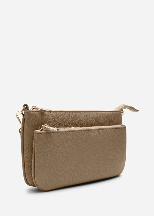 Where's That From Tan Elani Small Double Zip Cross Body Bag - One Size Image 2
