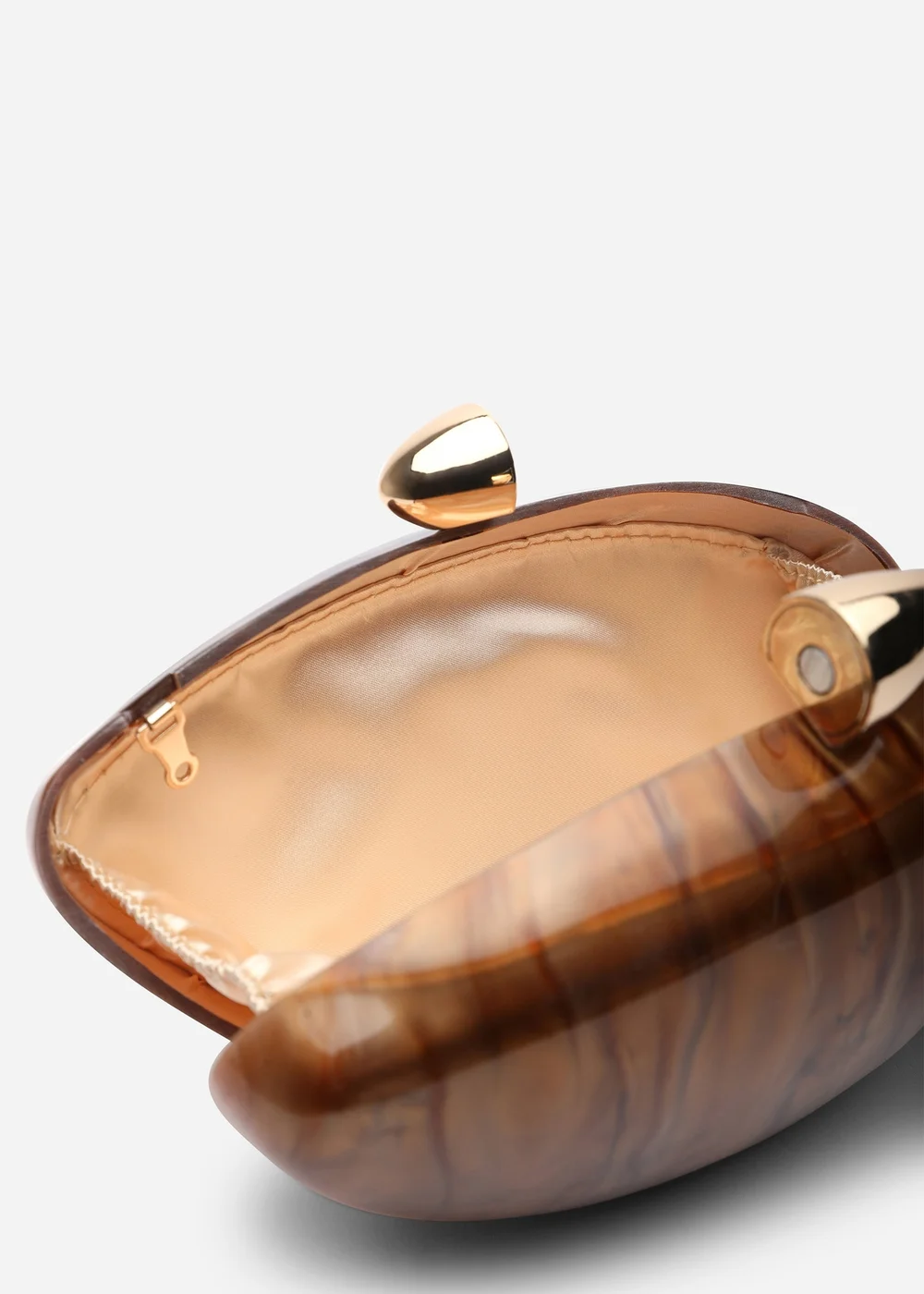 Where's That From Brown Benna Marble Acrylic Clutch - One Size Image 5