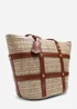Where's That From Tan Catalina Large Raffia Bag With Stud Detail - One Size Image 2