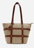 Where's That From Tan Catalina Large Raffia Bag With Stud Detail - One Size Image 1