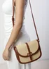 Where's That From Tan Amira Raffia Cross Body With Flap Bag - One Size Image 1