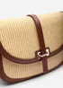 Where's That From Tan Amira Raffia Cross Body With Flap Bag - One Size Image 4