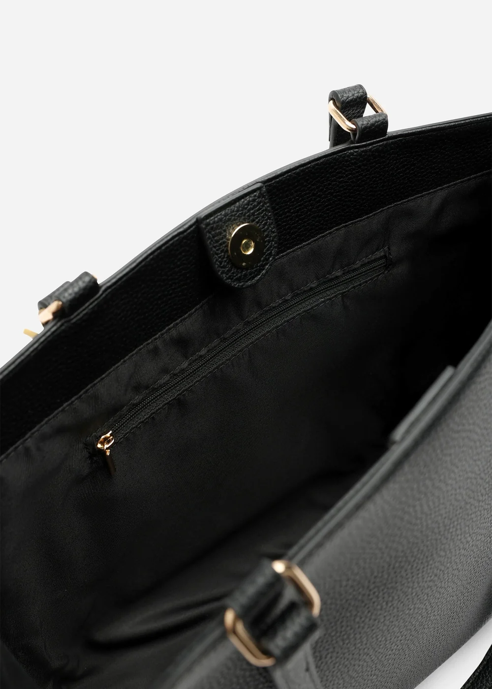 Where's That From Black Mariella Faux Leather Tote Bag - One Size Image 4