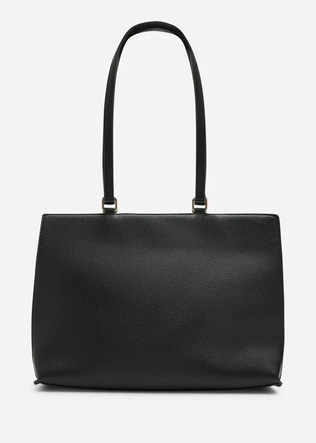 Where's That From Black Mariella Faux Leather Tote Bag