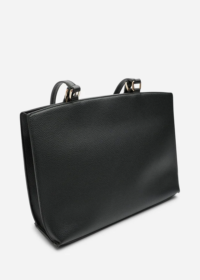 Where's That From Black Mariella Faux Leather Tote Bag