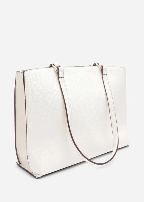 Where's That From Cream Mariella Faux Leather Tote Bag - One Size Image 3