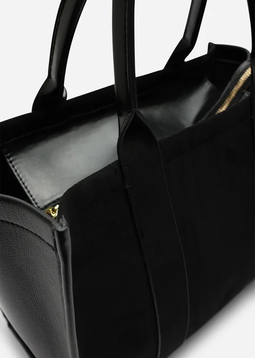 Where's That From Black Quarry Tote Bag With Cross Body Strap - One Size Image 4