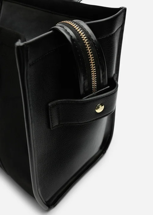Where's That From Black Quarry Tote Bag With Cross Body Strap - One Size Image 5