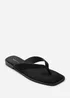 Where's That From Black Lirena Square Toe Flip Flop Sandal - 8 Image 3