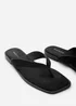 Where's That From Black Lirena Square Toe Flip Flop Sandal - 8 Image 5
