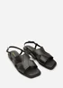 Where's That From Brown Cavina Square Toe Slingback Sandals - 7 Image 5