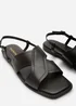 Where's That From Brown Cavina Square Toe Slingback Sandals - 7 Image 6