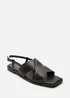Where's That From Brown Cavina Square Toe Slingback Sandals - 7 Image 4