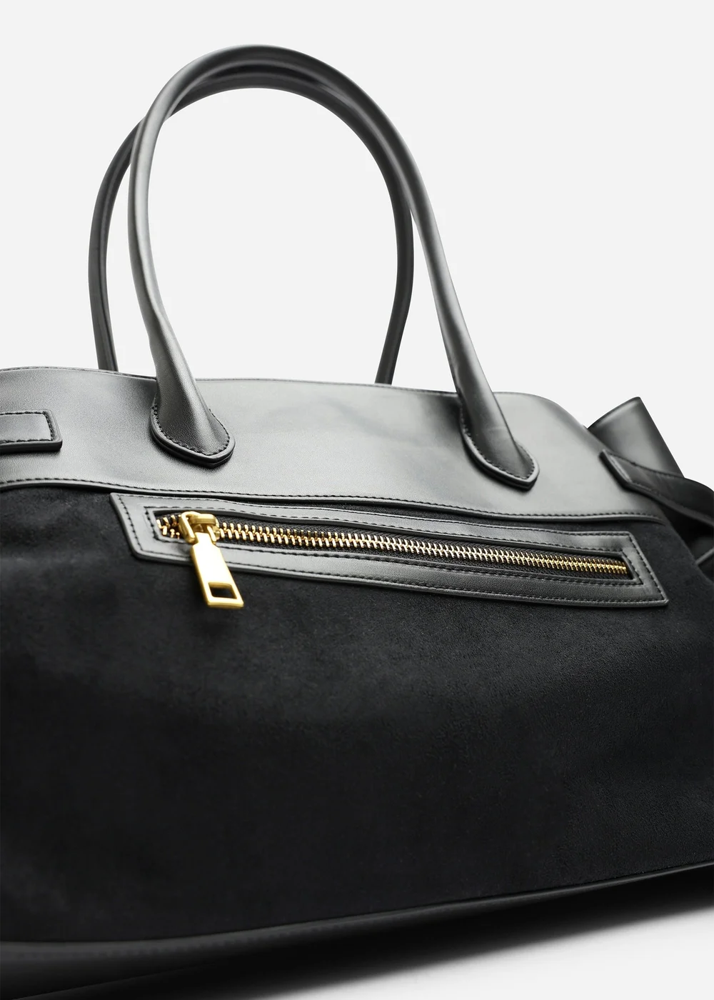 Where's That From Black Lyanna Buckled Tote Bag With Side Zip - One Size Image 4