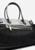 Where's That From Black Lyanna Buckled Tote Bag With Side Zip - One Size Image 4