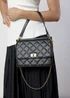 Where's That From Black Arisbeth Quilted Cross Body Shoulder Bag - One Size Image 6