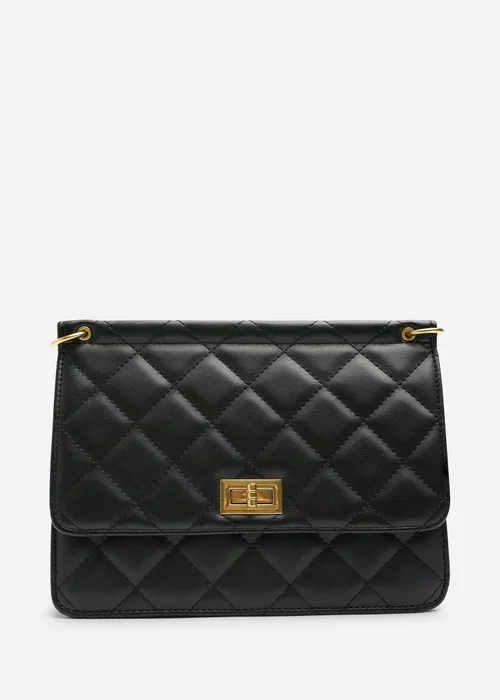 Where's That From Black Arisbeth Quilted Cross Body Shoulder Bag - One Size Image 3
