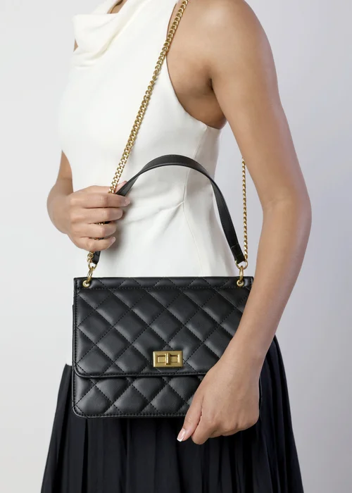 Where's That From Black Arisbeth Quilted Cross Body Shoulder Bag - One Size Image 1